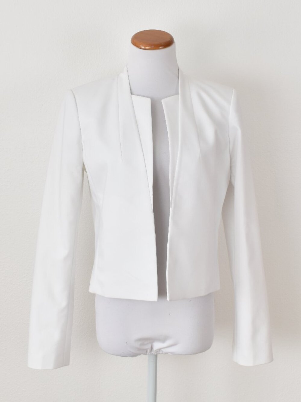 Calvin Klein Open Front Blazer Jacket White - 8 - Picture 1 of 8